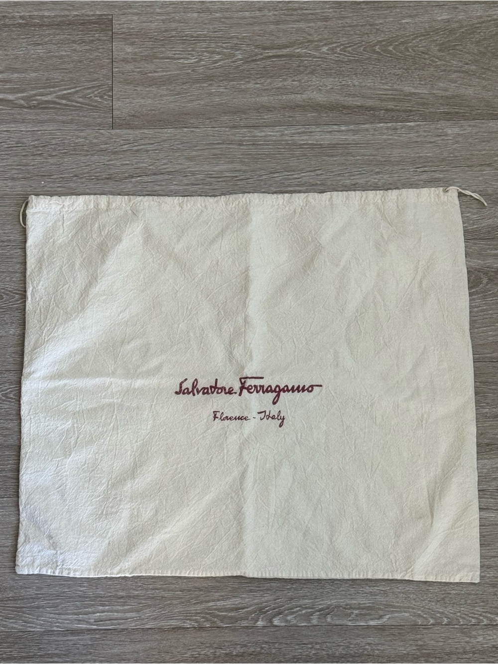 Salvatore Ferragamo Cream Dust Bag